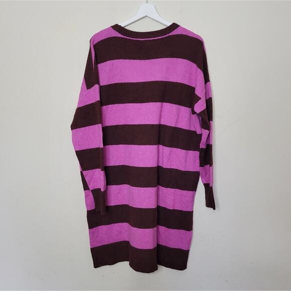 LOFT Striped Oversized Sweater Dress Large Fall - Picture 3 of 7